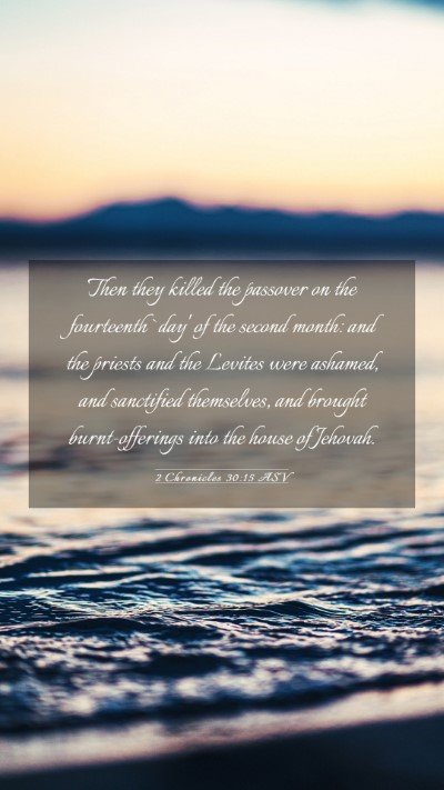Picture 03 - 2 Chronicles 30:15 ASV Mobile Phone Wallpaper - Then they killed the passover on the fourteenth - Mobile Bible Verse Wallpaper