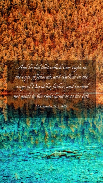 Picture 03 - 2 Chronicles 34:2 ASV Mobile Phone Wallpaper - And he did that which was right in the eyes of - Mobile Bible Verse Wallpaper