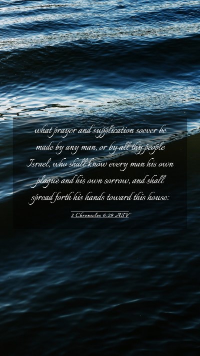 Picture 03 - 2 Chronicles 6:29 ASV Mobile Phone Wallpaper - what prayer and supplication soever be made by - Mobile Bible Verse Wallpaper