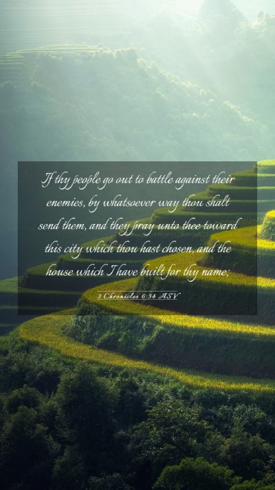 Picture 03 - 2 Chronicles 6:34 ASV Mobile Phone Wallpaper - If thy people go out to battle against their - Mobile Bible Verse Wallpaper