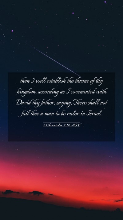 Picture 03 - 2 Chronicles 7:18 ASV Mobile Phone Wallpaper - then I will establish the throne of thy kingdom, - Mobile Bible Verse Wallpaper