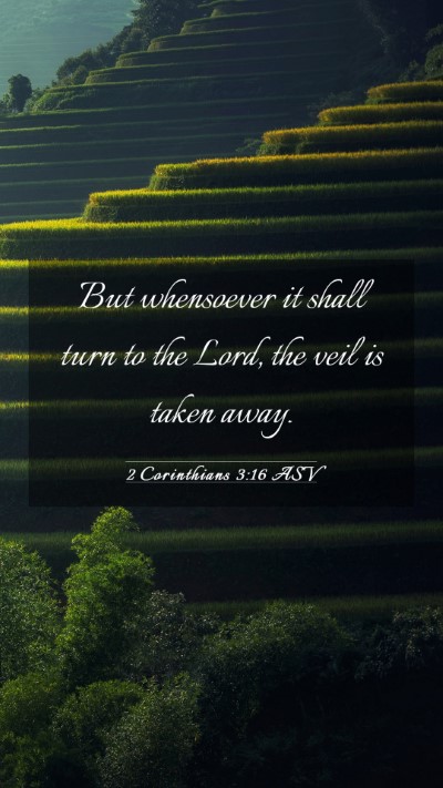Picture 03 - 2 Corinthians 3:16 ASV Mobile Phone Wallpaper - But whensoever it shall turn to the Lord, the - Mobile Bible Verse Wallpaper