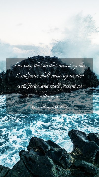 Picture 03 - 2 Corinthians 4:14 ASV Mobile Phone Wallpaper - knowing that he that raised up the Lord Jesus - Mobile Bible Verse Wallpaper