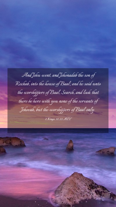 Picture 03 - 2 Kings 10:23 ASV Mobile Phone Wallpaper - And Jehu went, and Jehonadab the son of Rechab, - Mobile Bible Verse Wallpaper