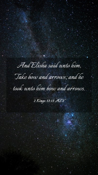 Picture 03 - 2 Kings 13:15 ASV Mobile Phone Wallpaper - And Elisha said unto him, Take bow and arrows; - Mobile Bible Verse Wallpaper