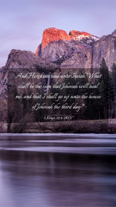 Picture 03 - 2 Kings 20:8 ASV Mobile Phone Wallpaper - And Hezekiah said unto Isaiah, What shall be the - Mobile Bible Verse Wallpaper