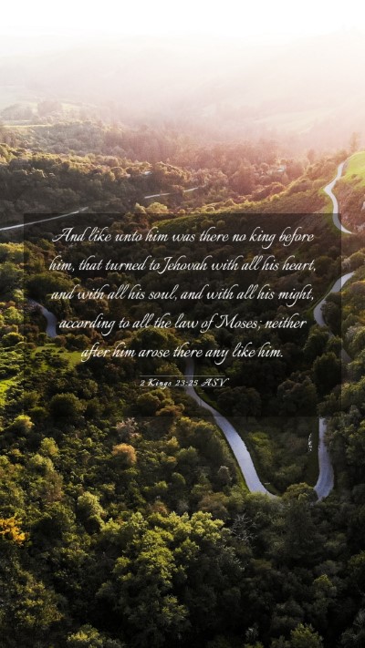 Picture 03 - 2 Kings 23:25 ASV Mobile Phone Wallpaper - And like unto him was there no king before him, - Mobile Bible Verse Wallpaper