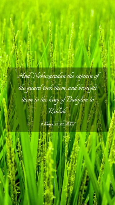 Picture 03 - 2 Kings 25:20 ASV Mobile Phone Wallpaper - And Nebuzaradan the captain of the guard took - Mobile Bible Verse Wallpaper