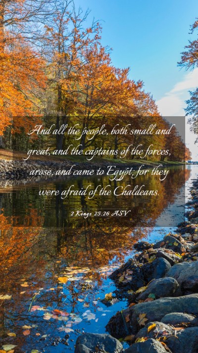Picture 03 - 2 Kings 25:26 ASV Mobile Phone Wallpaper - And all the people, both small and great, and the - Mobile Bible Verse Wallpaper