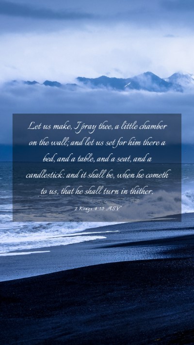 Picture 03 - 2 Kings 4:10 ASV Mobile Phone Wallpaper - Let us make, I pray thee, a little chamber on the - Mobile Bible Verse Wallpaper