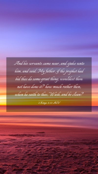 Picture 03 - 2 Kings 5:13 ASV Mobile Phone Wallpaper - And his servants came near, and spake unto him, - Mobile Bible Verse Wallpaper