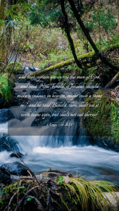 Picture 03 - 2 Kings 7:19 ASV Mobile Phone Wallpaper - and that captain answered the man of God, and - Mobile Bible Verse Wallpaper
