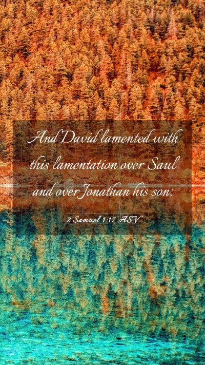 Picture 03 - 2 Samuel 1:17 ASV Mobile Phone Wallpaper - And David lamented with this lamentation over - Mobile Bible Verse Wallpaper