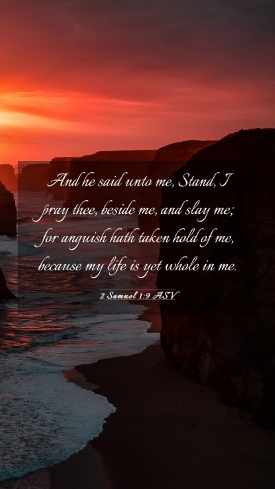 Picture 03 - 2 Samuel 1:9 ASV Mobile Phone Wallpaper - And he said unto me, Stand, I pray thee, beside - Mobile Bible Verse Wallpaper