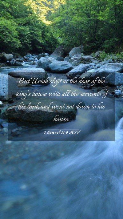 Picture 03 - 2 Samuel 11:9 ASV Mobile Phone Wallpaper - But Uriah slept at the door of the king's house - Mobile Bible Verse Wallpaper