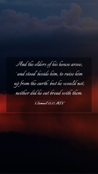 Picture 03 - 2 Samuel 12:17 ASV Mobile Phone Wallpaper - And the elders of his house arose, `and stood' - Mobile Bible Verse Wallpaper