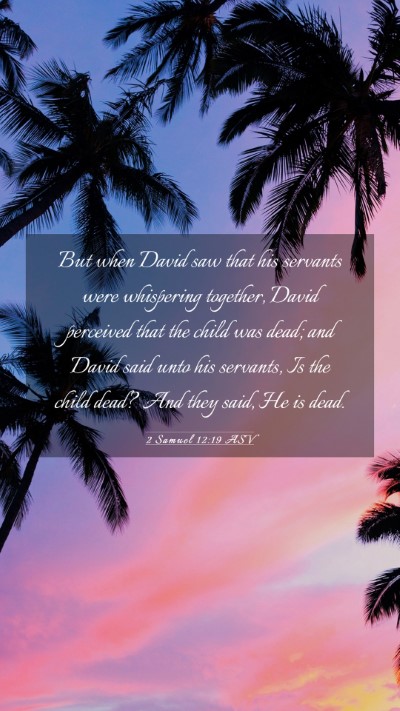 Picture 03 - 2 Samuel 12:19 ASV Mobile Phone Wallpaper - But when David saw that his servants were - Mobile Bible Verse Wallpaper