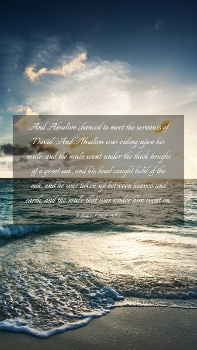 Picture 03 - 2 Samuel 18:9 ASV Mobile Phone Wallpaper - And Absalom chanced to meet the servants of - Mobile Bible Verse Wallpaper