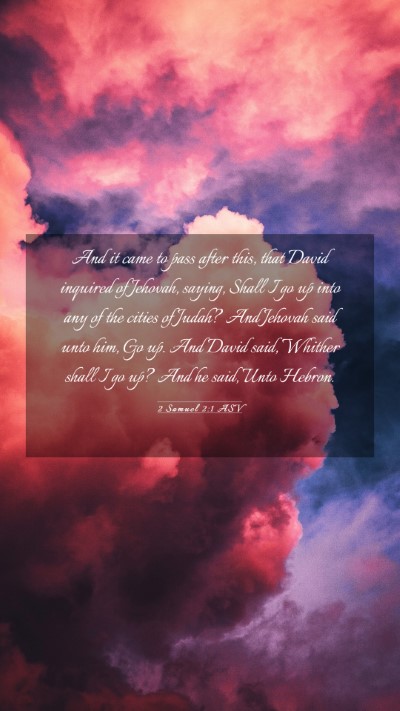 Picture 03 - 2 Samuel 2:1 ASV Mobile Phone Wallpaper - And it came to pass after this, that David - Mobile Bible Verse Wallpaper