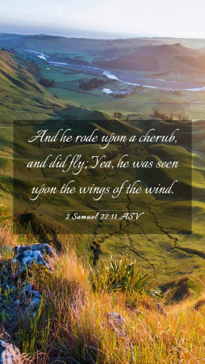 Picture 03 - 2 Samuel 22:11 ASV Mobile Phone Wallpaper - And he rode upon a cherub, and did fly; Yea, he - Mobile Bible Verse Wallpaper