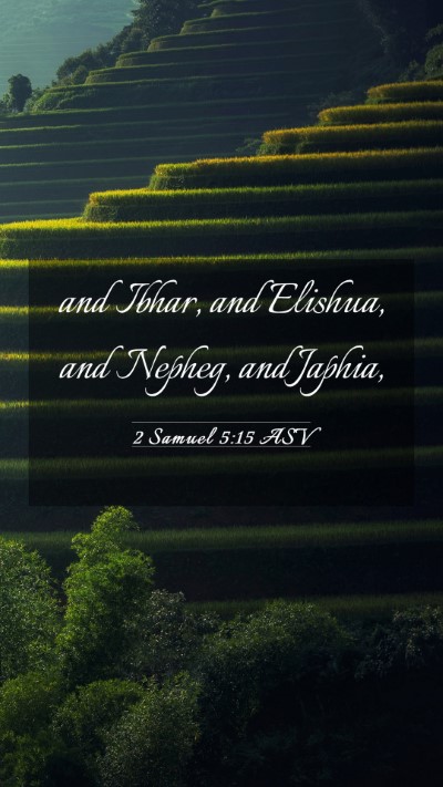 Picture 03 - 2 Samuel 5:15 ASV Mobile Phone Wallpaper - and Ibhar, and Elishua, and Nepheg, and - Mobile Bible Verse Wallpaper