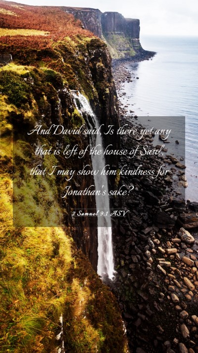 Picture 03 - 2 Samuel 9:1 ASV Mobile Phone Wallpaper - And David said, Is there yet any that is left of - Mobile Bible Verse Wallpaper