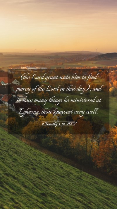 Picture 03 - 2 Timothy 1:18 ASV Mobile Phone Wallpaper - (the Lord grant unto him to find mercy of the - Mobile Bible Verse Wallpaper