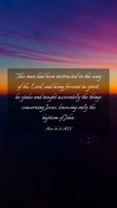 Picture 03 - Acts 18:25 ASV Mobile Phone Wallpaper - This man had been instructed in the way of the - Mobile Bible Verse Wallpaper
