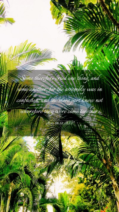 Picture 03 - Acts 19:32 ASV Mobile Phone Wallpaper - Some therefore cried one thing, and some another: - Mobile Bible Verse Wallpaper