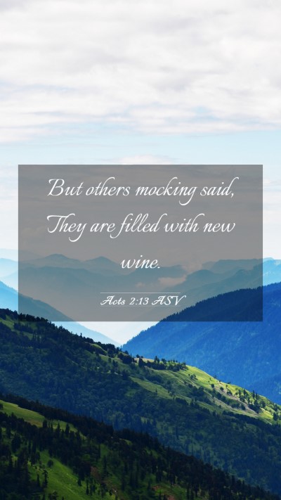 Picture 03 - Acts 2:13 ASV Mobile Phone Wallpaper - But others mocking said, They are filled with new - Mobile Bible Verse Wallpaper