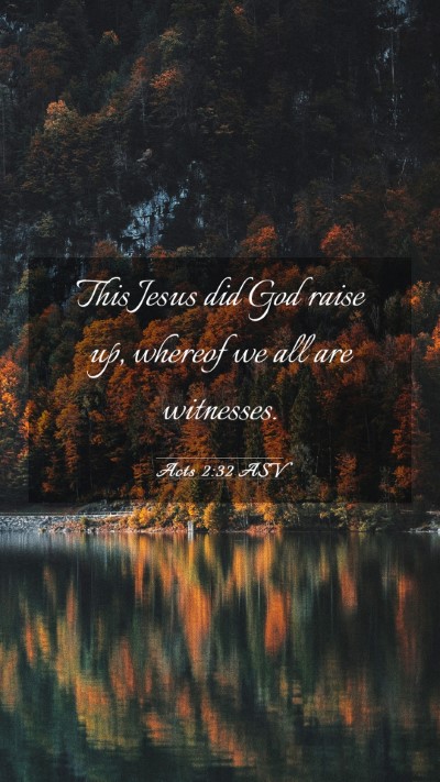 Picture 03 - Acts 2:32 ASV Mobile Phone Wallpaper - This Jesus did God raise up, whereof we all are - Mobile Bible Verse Wallpaper