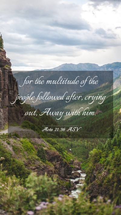 Picture 03 - Acts 21:36 ASV Mobile Phone Wallpaper - for the multitude of the people followed after, - Mobile Bible Verse Wallpaper