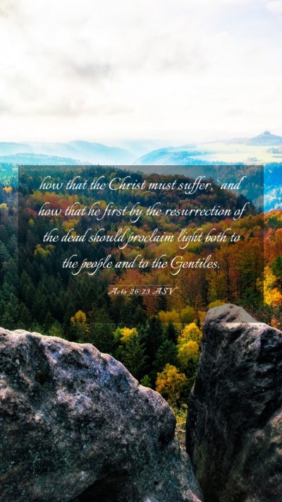 Picture 03 - Acts 26:23 ASV Mobile Phone Wallpaper - how that the Christ must suffer, `and' how that - Mobile Bible Verse Wallpaper