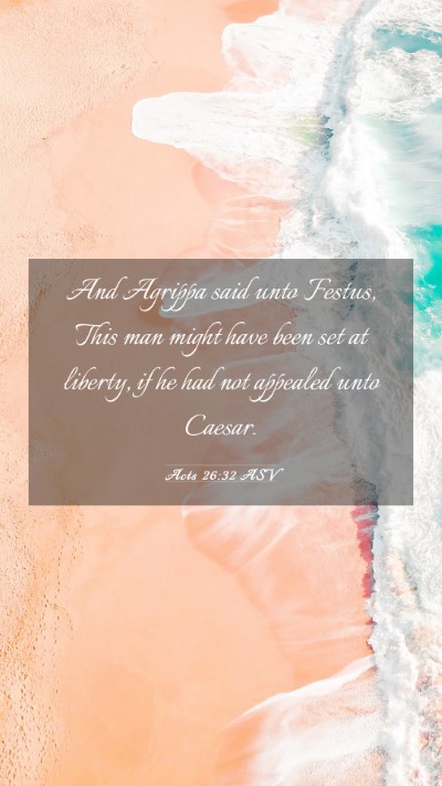 Picture 03 - Acts 26:32 ASV Mobile Phone Wallpaper - And Agrippa said unto Festus, This man might have - Mobile Bible Verse Wallpaper