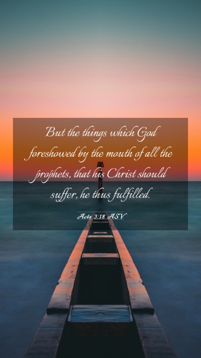 Picture 03 - Acts 3:18 ASV Mobile Phone Wallpaper - But the things which God foreshowed by the mouth - Mobile Bible Verse Wallpaper