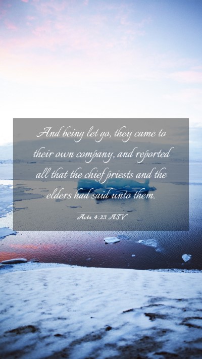Picture 03 - Acts 4:23 ASV Mobile Phone Wallpaper - And being let go, they came to their own company, - Mobile Bible Verse Wallpaper