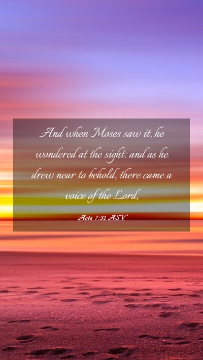 Picture 03 - Acts 7:31 ASV Mobile Phone Wallpaper - And when Moses saw it, he wondered at the sight: - Mobile Bible Verse Wallpaper