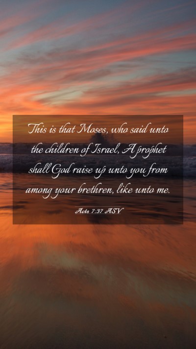 Picture 03 - Acts 7:37 ASV Mobile Phone Wallpaper - This is that Moses, who said unto the children of - Mobile Bible Verse Wallpaper
