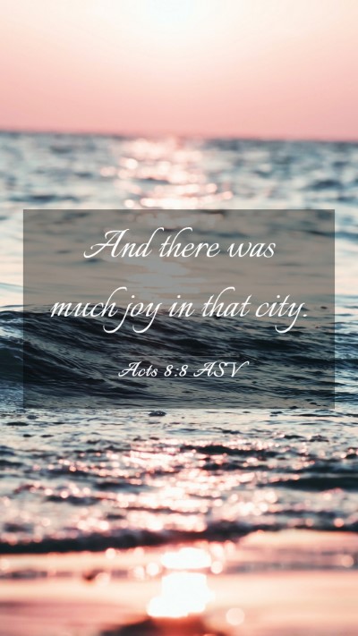Picture 03 - Acts 8:8 ASV Mobile Phone Wallpaper - And there was much joy in that - Mobile Bible Verse Wallpaper