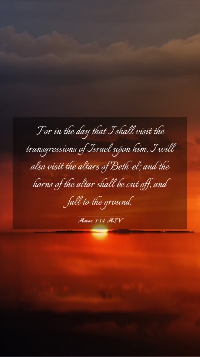 Picture 03 - Amos 3:14 ASV Mobile Phone Wallpaper - For in the day that I shall visit the - Mobile Bible Verse Wallpaper