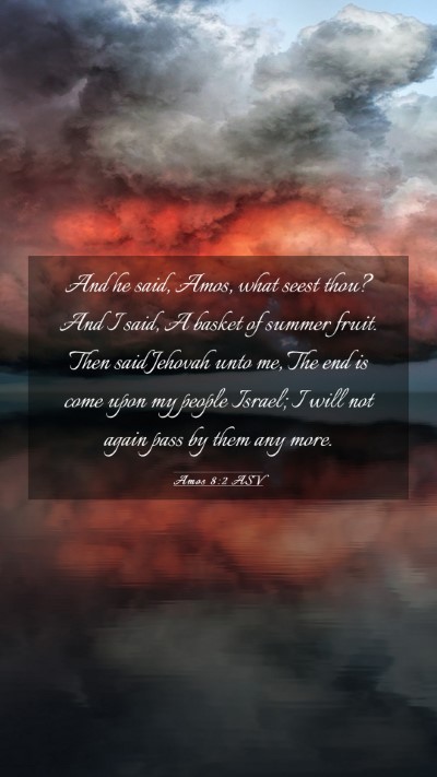 Picture 03 - Amos 8:2 ASV Mobile Phone Wallpaper - And he said, Amos, what seest thou? And I said, A - Mobile Bible Verse Wallpaper