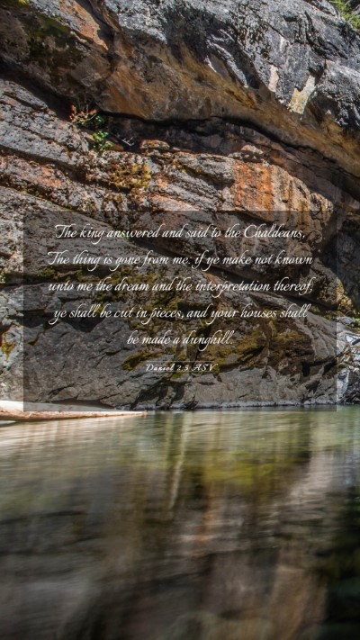 Picture 03 - Daniel 2:5 ASV Mobile Phone Wallpaper - The king answered and said to the Chaldeans, The - Mobile Bible Verse Wallpaper