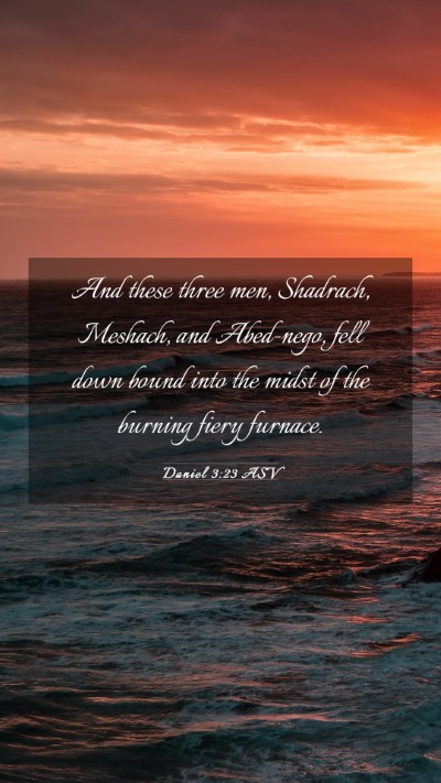 Picture 03 - Daniel 3:23 ASV Mobile Phone Wallpaper - And these three men, Shadrach, Meshach, and - Mobile Bible Verse Wallpaper