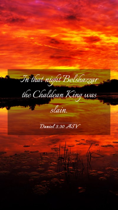 Picture 03 - Daniel 5:30 ASV Mobile Phone Wallpaper - In that night Belshazzar the Chaldean King was - Mobile Bible Verse Wallpaper