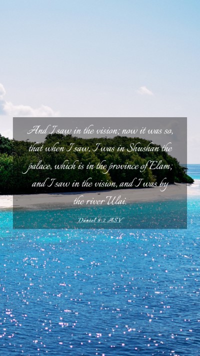 Picture 03 - Daniel 8:2 ASV Mobile Phone Wallpaper - And I saw in the vision; now it was so, that when - Mobile Bible Verse Wallpaper