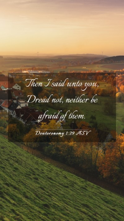 Picture 03 - Deuteronomy 1:29 ASV Mobile Phone Wallpaper - Then I said unto you, Dread not, neither be - Mobile Bible Verse Wallpaper