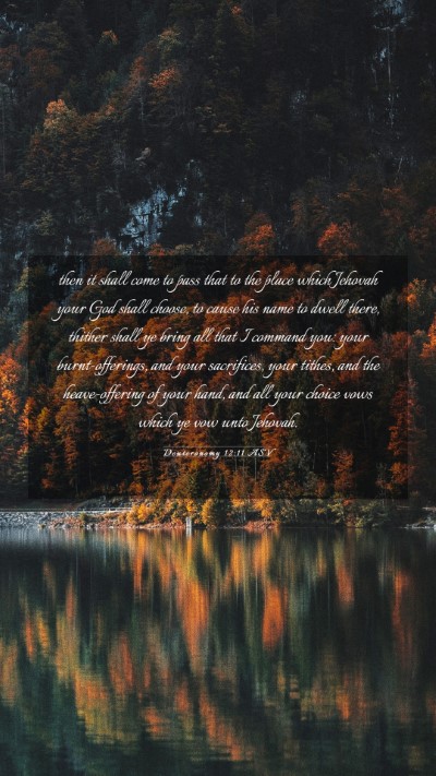 Picture 03 - Deuteronomy 12:11 ASV Mobile Phone Wallpaper - then it shall come to pass that to the place - Mobile Bible Verse Wallpaper