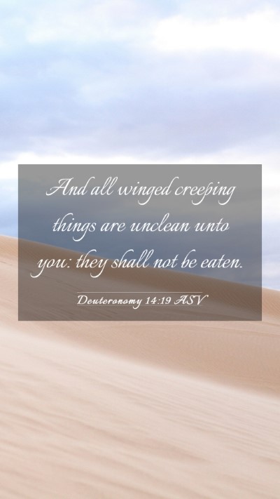 Picture 03 - Deuteronomy 14:19 ASV Mobile Phone Wallpaper - And all winged creeping things are unclean unto - Mobile Bible Verse Wallpaper
