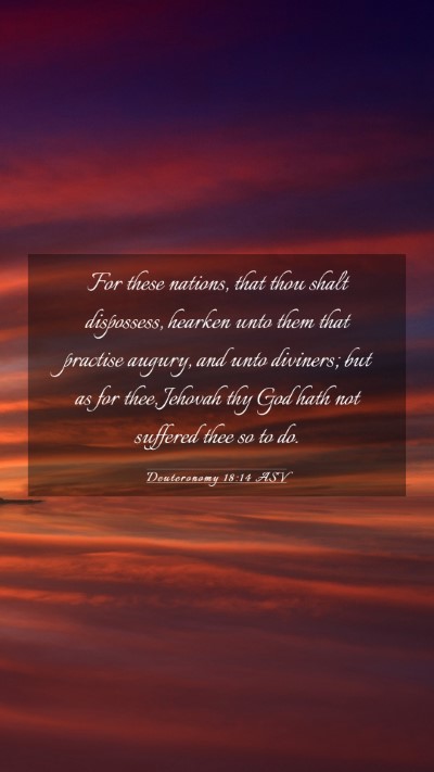 Picture 03 - Deuteronomy 18:14 ASV Mobile Phone Wallpaper - For these nations, that thou shalt dispossess, - Mobile Bible Verse Wallpaper