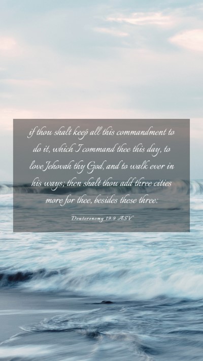 Picture 03 - Deuteronomy 19:9 ASV Mobile Phone Wallpaper - if thou shalt keep all this commandment to do it, - Mobile Bible Verse Wallpaper